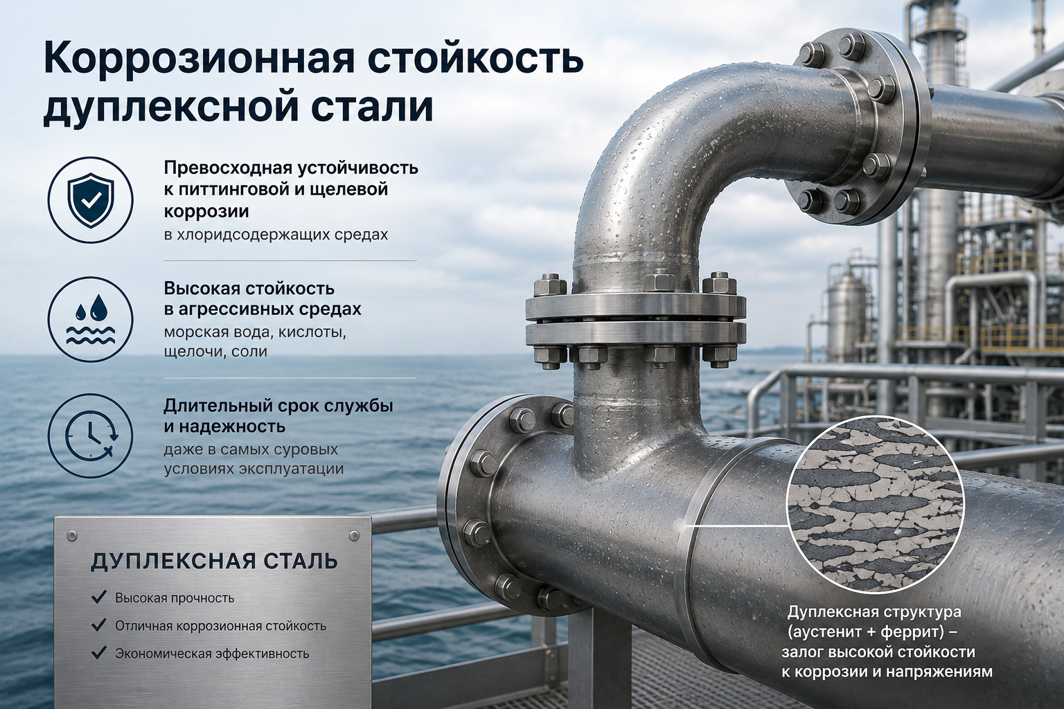 Коррозионная стойкость дуплексной стали